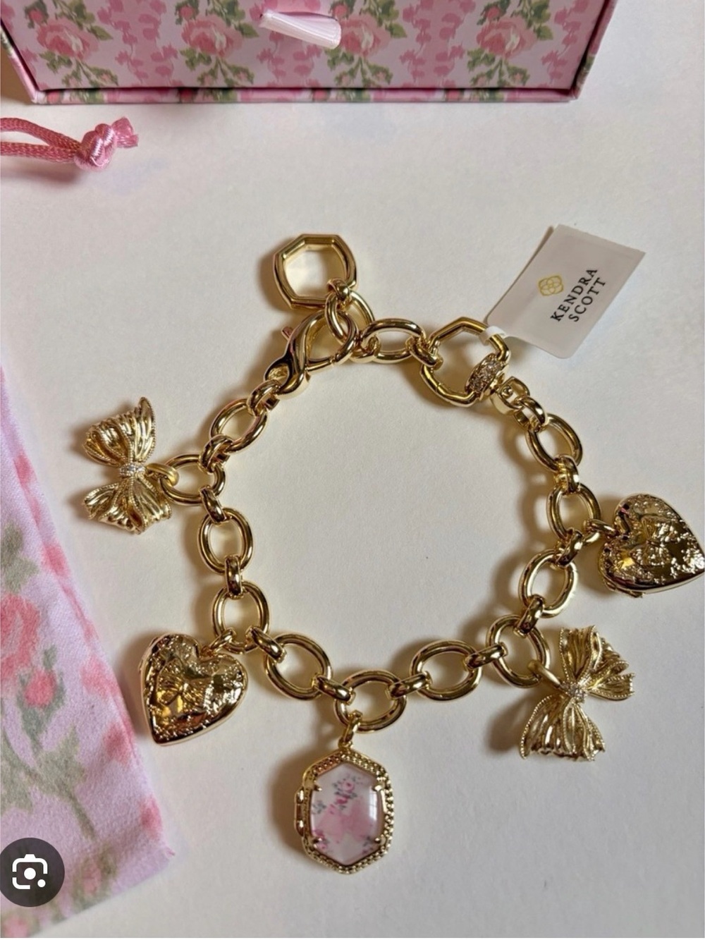 ⭐️⭐️ISO Kendra Scott LoveShackFancy charm bracelet